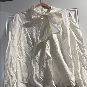 Nine West Cream Blouse with Bow Detail